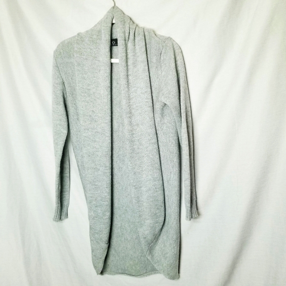 POL Cardigan‎ Gray Chunky Cozy Knit open Front oversized size Medium some piling - Picture 1 of 12